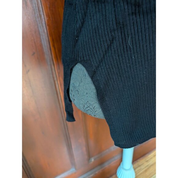 Ellen Tracy Womens Sleeveless Ribbed Knit Top Large Black - Picture 7 of 9